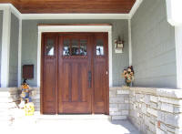 craftsman style wood entry door
