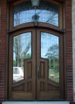 Large 600B mahogany door with transom