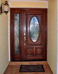 Wood door with 1 sidelight