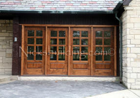 breezeway made of wood doors