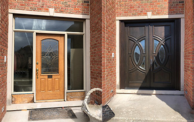 before and after exterior double doors