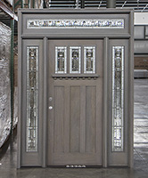 Craftsman Exterior Door with Grey Stain