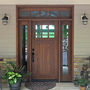 Craftsman door with 5-Lite Transom