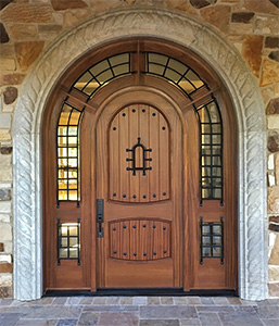 Custom Pompano Door in Mahogany