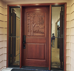 Elk Door with Venting Sidelights Open