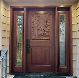 Elk door with sidelights