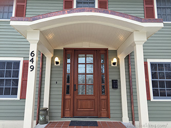 exterior wood door divided lites and sidelights