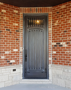 knotty Alder SW-64 Door with with Custom Ebony and white Glaze finish