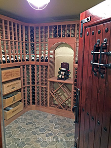 Wine Cellar Rustic Door open for viewing