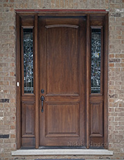 2 panel exterior wood doors with sidelites