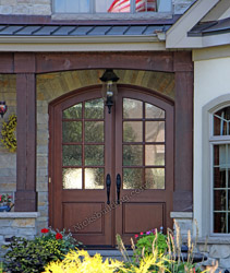 Arched Double Doors with Seedy Glass