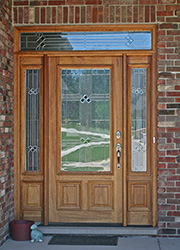exterior wood doors with sidelites and transoms