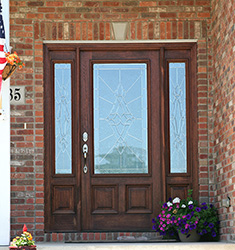 mahogany exterior front doors with sidelites