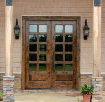 french doors knotty alder