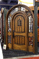 rustic round top door distressed knotty lader medieval castle doors