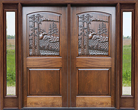 Elk doors with Clear Beveled Glass