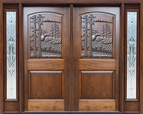 Elk door with Sierra Glass