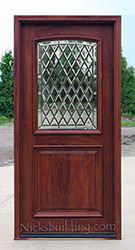 2 Panel entry door with chateau glass