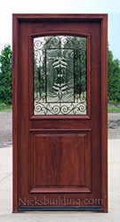 2 panel door with Iron Classic Glass