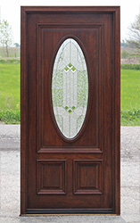 Oval Glass exterior doors N300 Builder Zinc