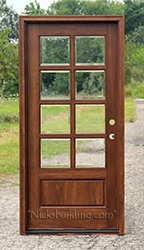 exterior single doors with divided lites 8lite with clear beveled glass