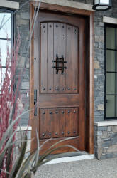 rustic wood door