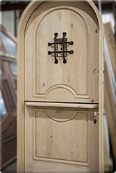 dutch door with shelf arched top