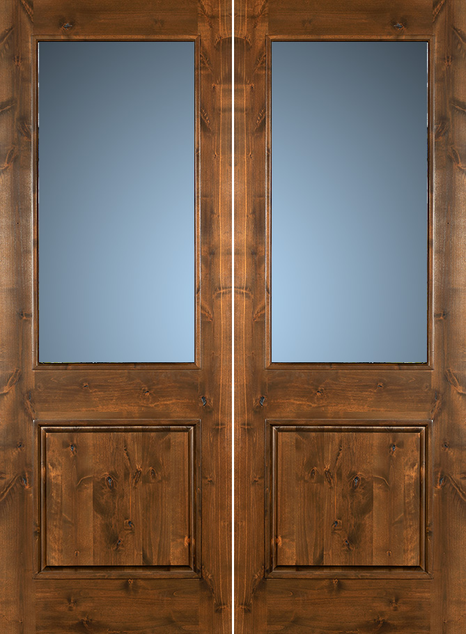 SW 200 SW-200-clear-bevel-80-knotty-alder-double-doors