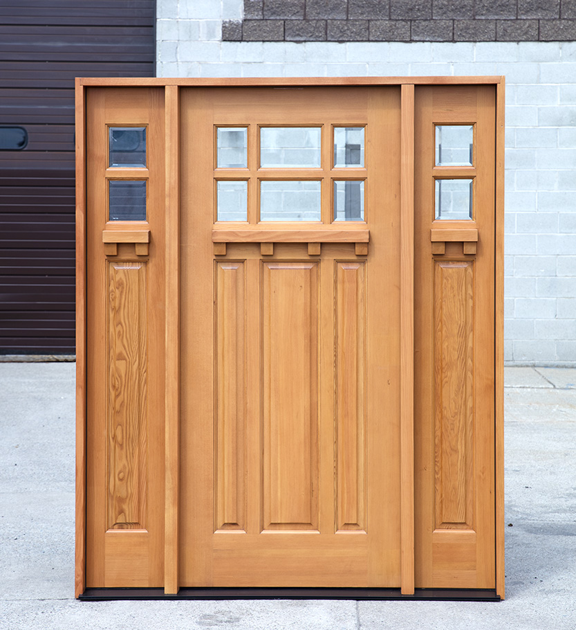 Exterior Douglas Fir Craftsman Doors With 14 Sidelights