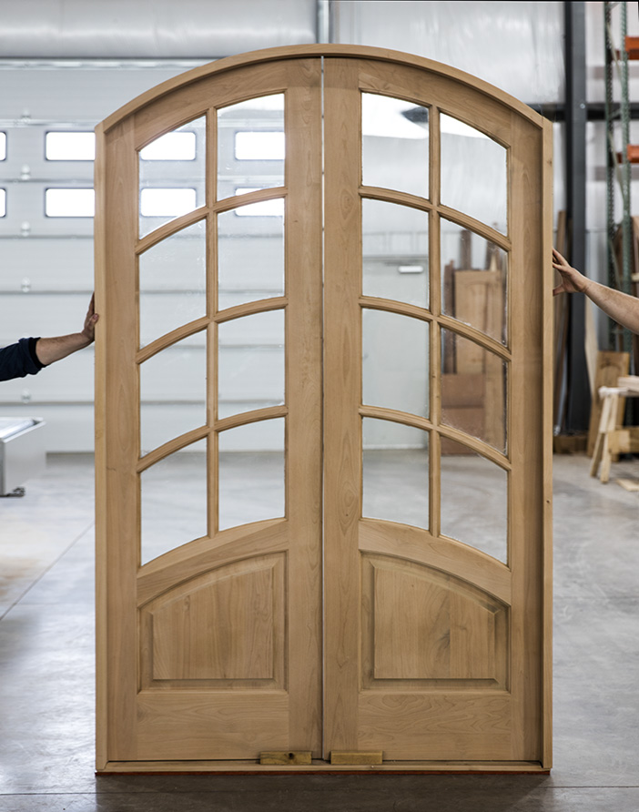 CL 52 Arched Maple Double French Interior Doors 