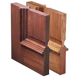 solid mahogany wood door corner samples