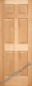 Maple Doors Interior Maple Doors - 6 Panel Maple Doors