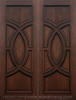 Olympus Mahogany Wood Doors with Beveled Glass
