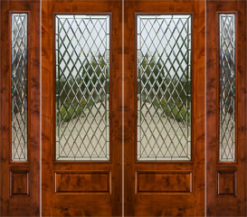 Tuscan Style Double Doors with Sidelights 8' 0" 