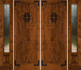 Gate house Double Doors with Flemish Sidelights